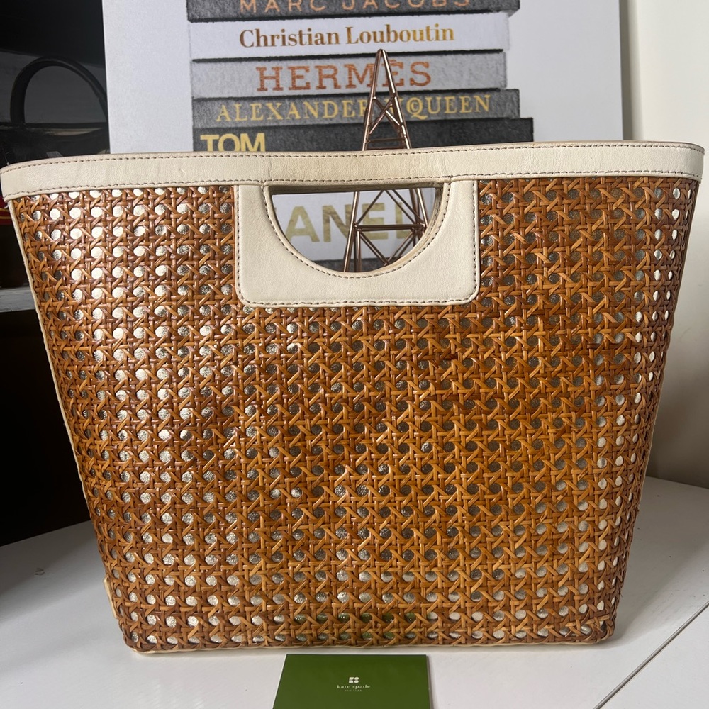 Kate Spade Tortola 'Kei' Wicker Tote Bag